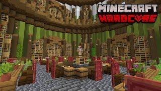 I Built a LARGE LIBRARY in Hardcore Minecraft 1.21!!!