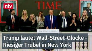 Unter "USA, USA"-Rufen: Trump läutet Wall-Street-Glocke - Riesiger Trubel in New York  | ntv