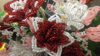РОЗА из БИСЕРА. TUTORIAL: Rose out of beads. Часть 2/2. БИСЕРОПЛЕТЕНИЕ для НАЧИНАЮЩИХ