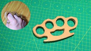 【DIY】How to Make a Brass knuckles from Cardboard (Kraft Paper)