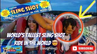 Worlds Tallest SlingShot Ride In The World With My Sister MUST WATCH #viral #slingshot #fyp #funny