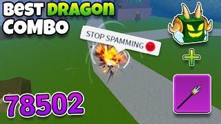 Using the BEST Dragon Combo to BOUNTY HUNT in Blox Fruits..