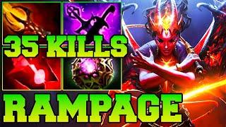 Rampage + 35 Kills QOP Dota 2 Mid - Best Queen Of Pain Dota 2 Pro Gameplay Guide Build 7.37