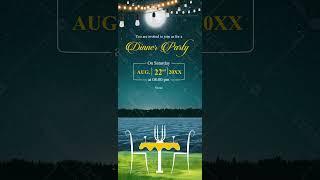Dinner Party Invitation Video | Online Dinner Party Video Invitation | VG-2273-V