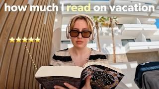 How much I read in a week on vacation ️ TBR & kindle reading vlog