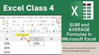 Using the SUM and AVERAGE Formulas in Microsoft Excel