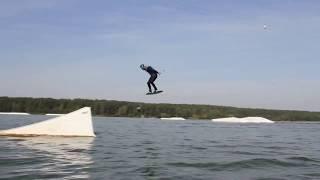 Wakeboarding action from Kaluga, rider Mikhail Korotkov