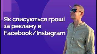 Як списуються гроші за рекламу в Facebook/Instagram