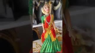 Half Saree Ceremony Theme Doll Set for Plate Decoration #halfsareeceremony #pubertythemedolls #dolls