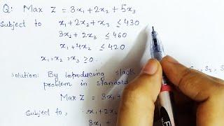 Lec -6  Simplex Method Maximization Problem In Hindi ||  Solve an example || Operation Research