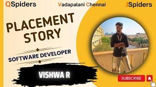 Success story of Mr.Vishwa R as a software Engineer  Qspiders vadapalani Chennai