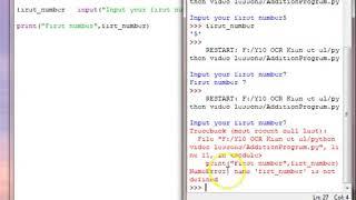 Python 3 Course 06 Error name not defined