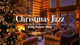 Christmas in a cozy coffee shop 4K  Jazz music for relaxation, study and work