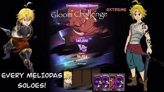 Can *every* Meliodas **SOLO** Gloom EXTREME? Seven Deadly Sins : Grand Cross