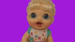 Куклы Пупсики. Бэби Элайв. Baby Alive. накрасилась маминой косметикой.Baby Alive makeup.