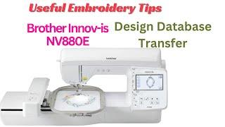 Design Database Transfer | Brother Embroidery Machine #embroidery #sewing