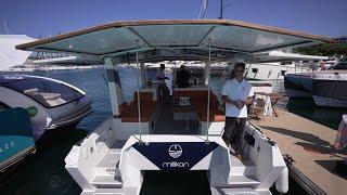 Never Need Fuel Again ! Fully Solar Powered Catamaran (Cannes Yacht Show)