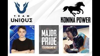 TEAM UNIQUE.ЧЕТЫРЕ ТОП 1 НА MAJOR PRIDE TOURNAMENT.BLACKWHITE ДЕБЮТИРУЕТ ЗА KONINA POWER.PUBG MOBILE