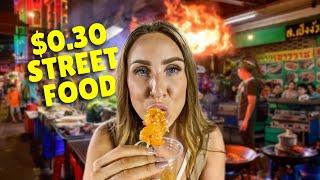 $5 Night Market STREET FOOD Challenge In Bangkok 