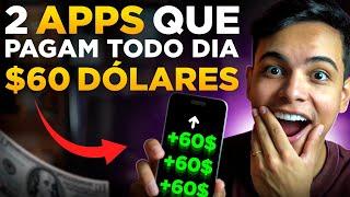 2 APPS QUE PAGAM ATÉ 60 DÓLARES POR DIA DE GRAÇA (Ganhar dinheiro online 2025)