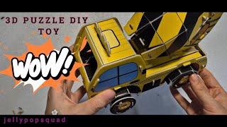 3D PUZZLE DIY TOY !(Concrete truck) ASMR