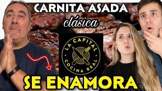 PADRE ESPAÑOL REACCIONA a CARNITA ASADA por PRIMERA VEZ | LE IMPRESIONA la COMIDA MEXICANA