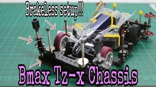 ミニ四駆 Build Setup Bmax Tz X chassis tamiya Brakeless and Test run step by step complete