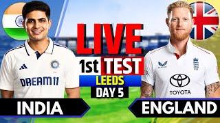 India vs England, 1st Test, Day 5 | Live Cricket Match Today | IND vs ENG Live | 1st Session