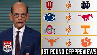 ESPN predicts College Football Playoff Round 1: Texas, Ohio State, Penn ST, Notre Dame will advance!