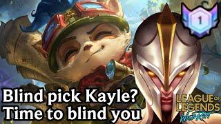 This is why you NEVER BLIND PICK KAYLE | TEEMO! TEEMO! wewe wewewewe weweweeeee!