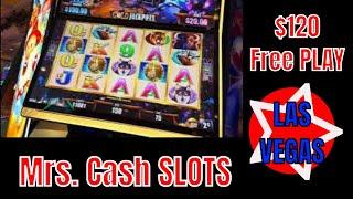 $120 Free Play  Las Vegas LIVE Stream - Casino Action - Mr’s. Cash Slots