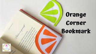 Orange Corner Bookmark | #CornerBookmarks | Back to School Crafts | Aureliarts