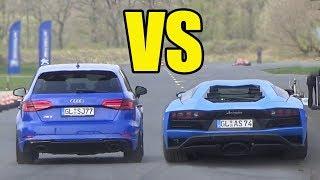 AUDI RS3 vs LAMBORGHINI AVENTADOR  *RS3 WON??*