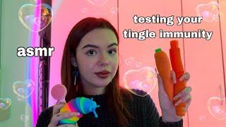 ASMR TESTING YOUR TINGLE IMMUNITY// tapping, visual triggers, mouth sounds