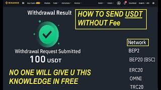 HOW TO SEND USDT FROM BINANCE WITHOUT FEE , Binance.com usdt sending proceedure without fee