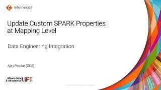 How to Update Custom SPARK Properties at Mapping Level in DEI