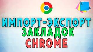 Как импортировать и экспортировать закладки браузера Google Chrome. РАБОЧИЙ СПОСОБ!