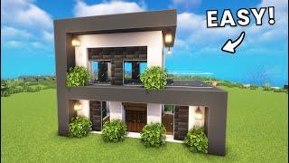 Minecraft: How to Build a Modern House Tutorial (Easy)