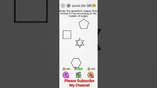 Braindom Level 220 (Order The Geometric Shapes) Solution