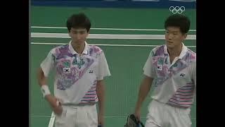 Park Joo Bong/Kim Moon Soo vs Eddy Hartono/Rudy Gunawan 1992 Barcelona OG Badminton MDF Highlights