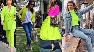 COLOR TENDENCIA PRIMAVERA VERANO 2023, HERMOSOS OUTFITS Y LOOKS MODERNOS,  CASUALES,  MODA MUJER