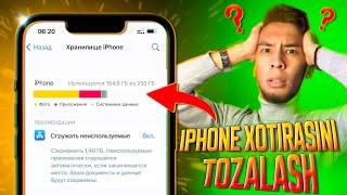 iPhone xotirasini keraksiz fayllardan tozalash!