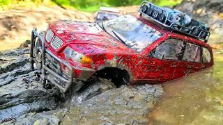 BMW X5 and Land Rover Defender - RC Trucks OFF Road MUD Adventures