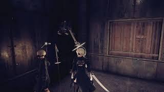 NieR: Automata. #14. Битва с Адамом и Евой. Битва с монахом. Секретные разведданные