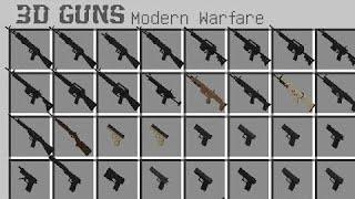 Realistic 3D guns ADDON in Minecraft PE - BattleCraft Mod