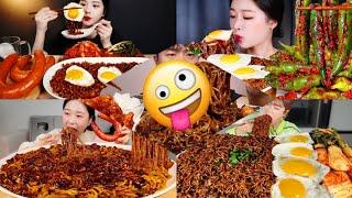 SWEET CHAPAGETTI JAJANGMYEON MUKBANG COMPILATION || BIG BITES KOREAN NOODLES EATING SHOW