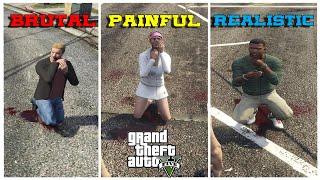 GTA 5 | Brutal Throat Shot Ragdoll Animations | Painful Deaths | GTA 5 Euphoria Overhaul