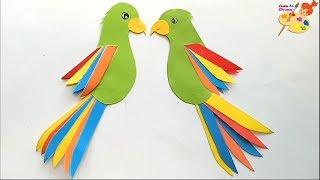 how to make a paper parrot /easy craft