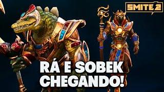 FINALMENTE RÁ E SOBEK CHEGANDO NO SMITE 2! Um deles ficou QUEBRADO!