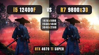 i5 12400F vs Ryzen 7 9800x3D - 1080p, 1440p, 4K - How Big is The Difference? - 4070 Ti Super